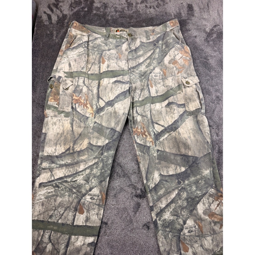 Russell Outdoors Mossy Oak Treestand Camo Cargo Pants Mens XL Explorer Midweight